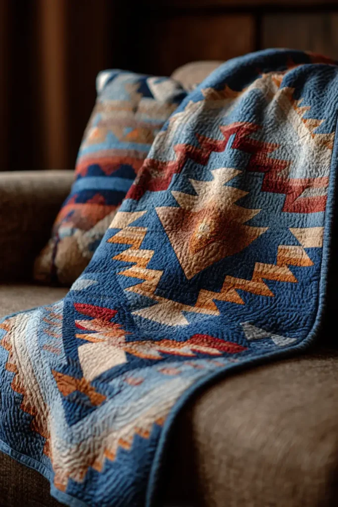 Chic Navajo Quilt Pattern Sofa Covers for Stylish Living Rooms