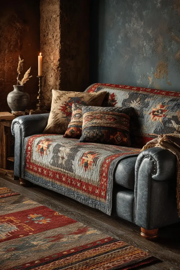 Chic Navajo Quilt Pattern Sofa Covers for Stylish Living Rooms