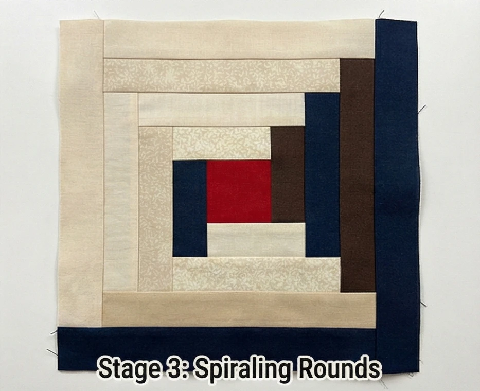 Classic Log Cabin Quilt Pattern for Cozy Bedroom Beds