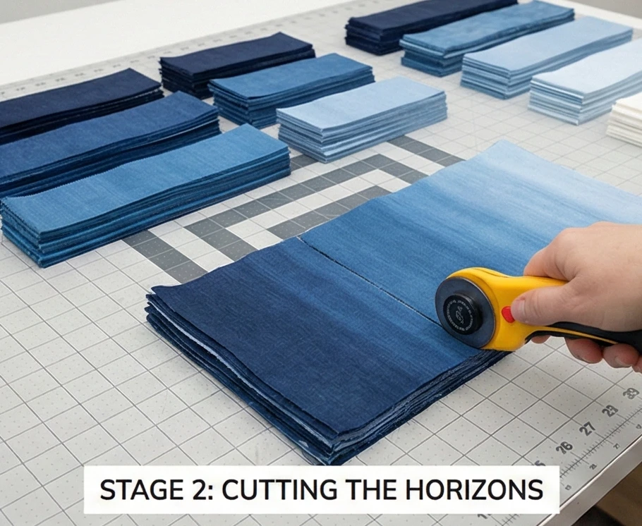 Contemporary Ombre Gradient Bed Quilt Designs