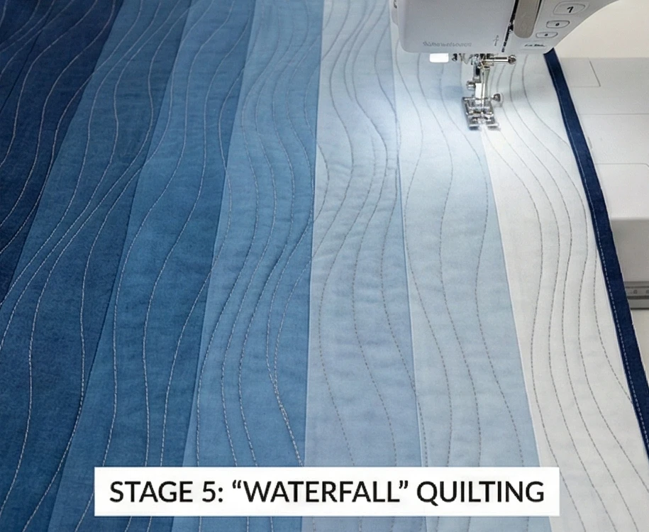 Contemporary Ombre Gradient Bed Quilt Designs