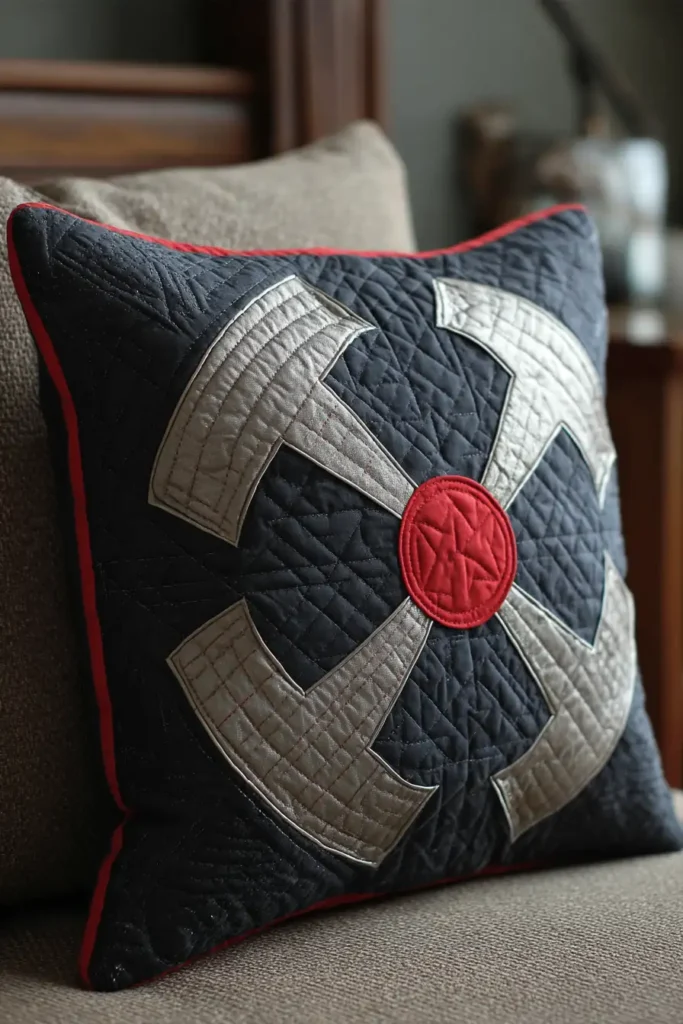 Cool Ninja Warrior Quilt Patterns for Boys' Pillow Accents