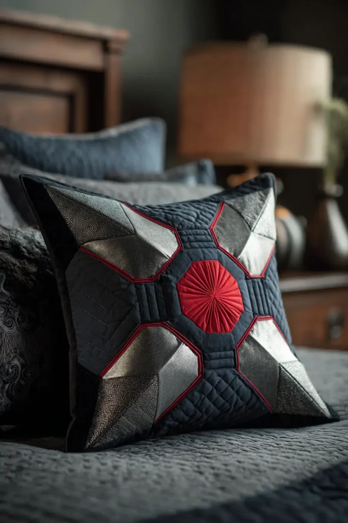 Cool Ninja Warrior Quilt Patterns for Boys' Pillow Accents