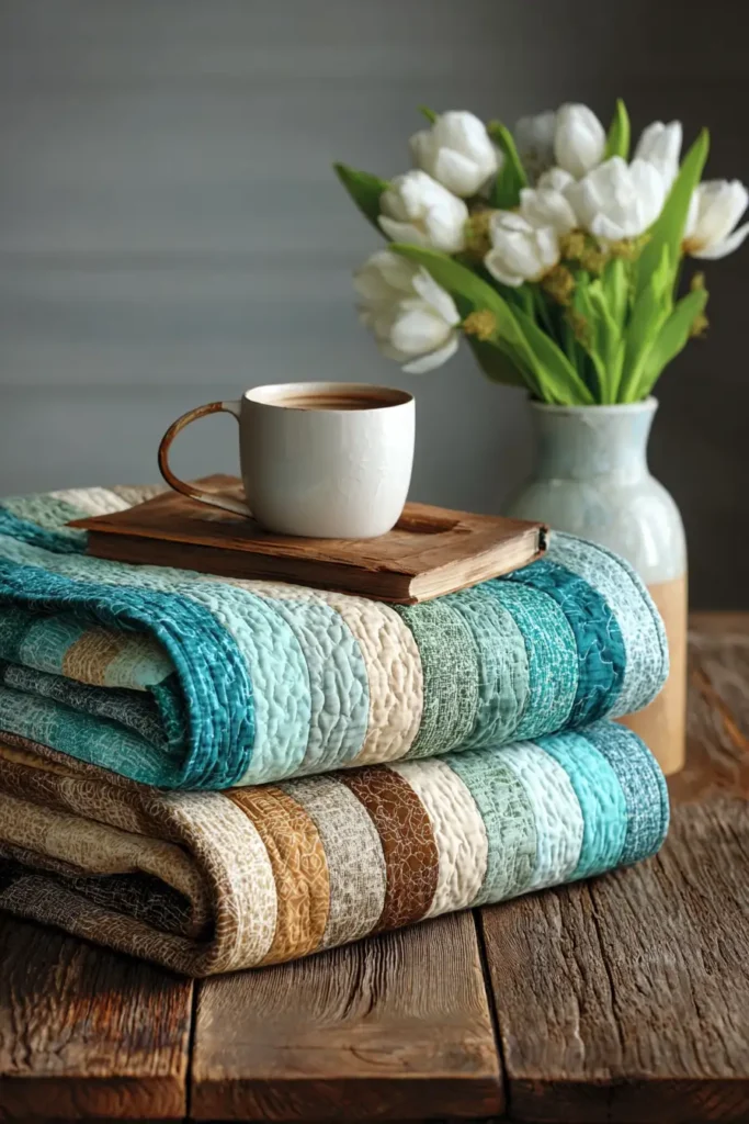 Cozy Jelly Roll Lap Quilts for Relaxing Reading Nooks