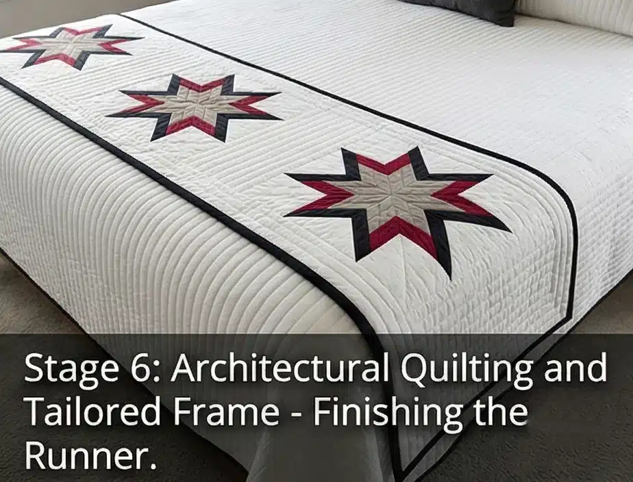 Cozy Lakota Star Quilted Bed Runners for Layered Bedding Elegance