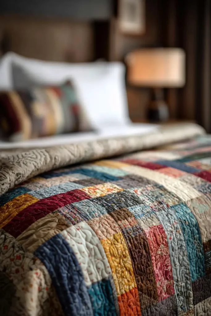 Cozy Log Cabin Jelly Roll Quilts for Inviting Guest Rooms