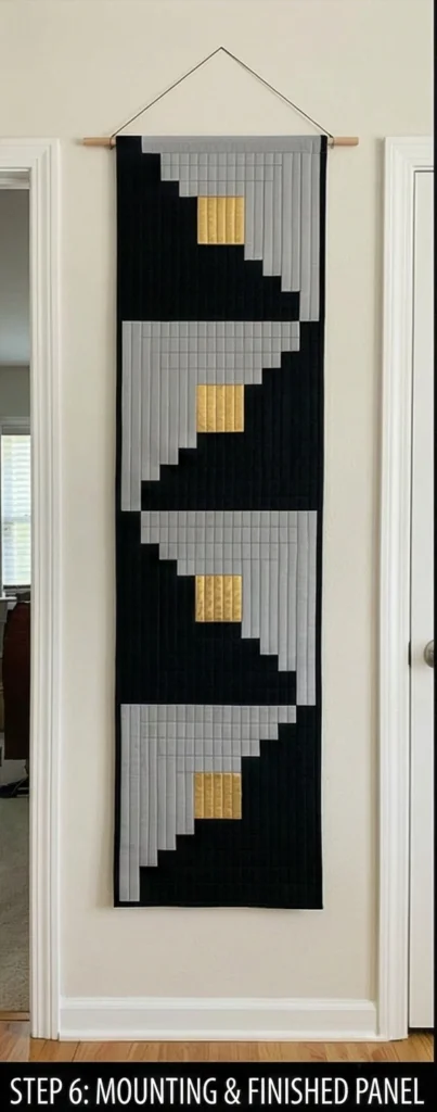 Decorative Log Cabin Quilt Panels for Accent Walls