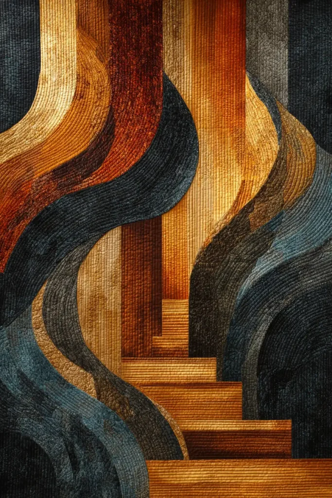 Decorative Log Cabin Quilt Panels for Accent Walls