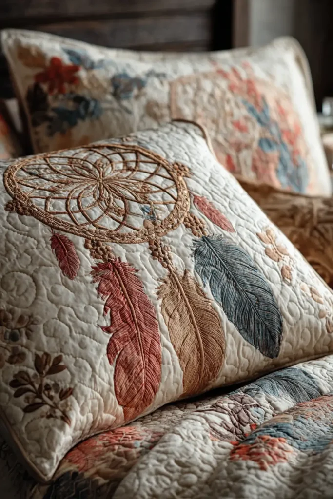 Dreamcatcher Motif Quilt Patterns for Whimsical Sleep