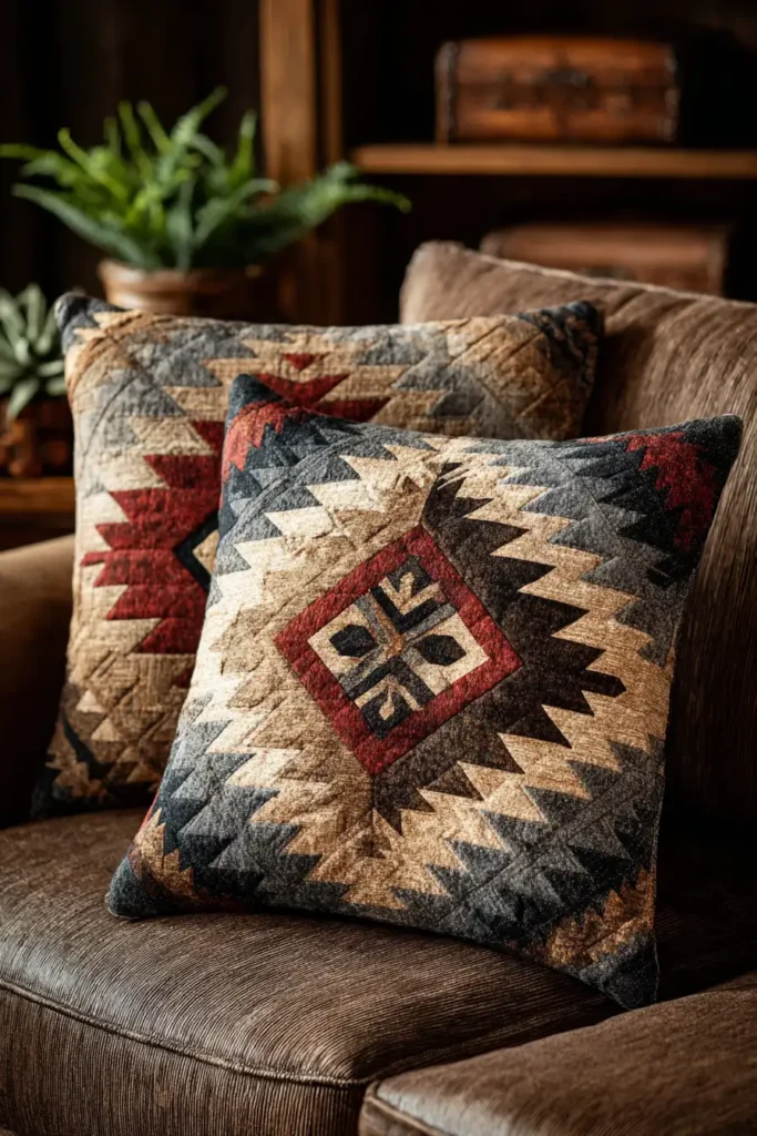 Durable Navajo Quilt Cushion Covers for Everyday Family Comfort