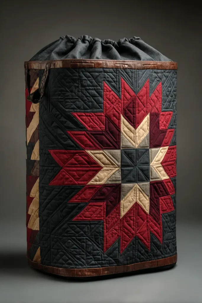Durable Quilted Lakota Star Laundry Bags for Stylish Home Organization