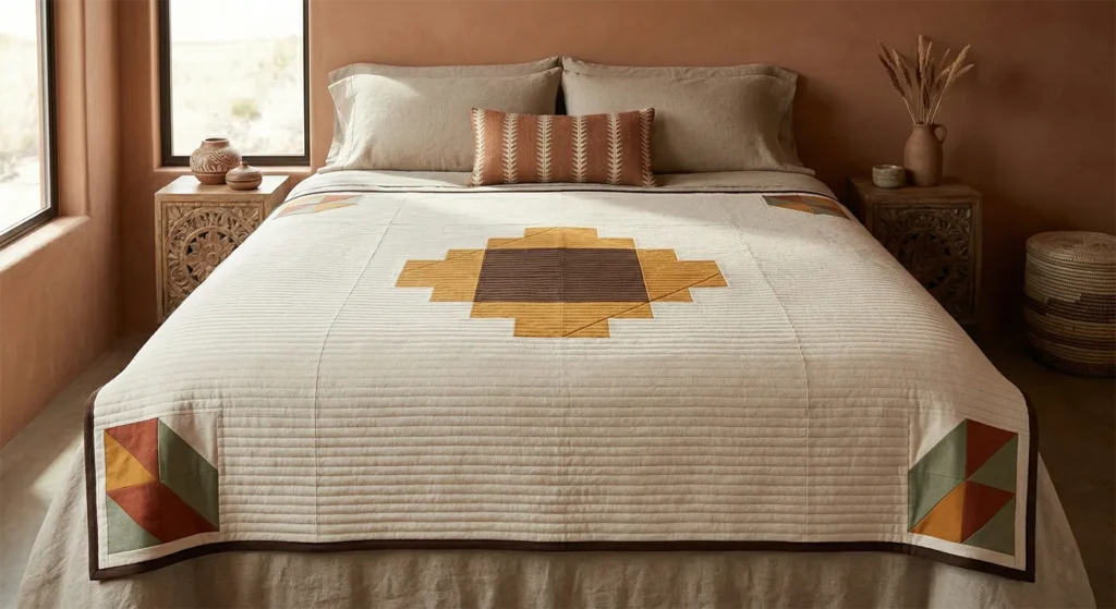 Earth Tone Navajo Quilts for Warm and Stylish Master Suites