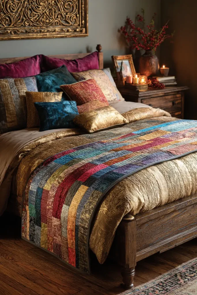 Eclectic Scrappy Boho Bed Runners for Stylish Accents