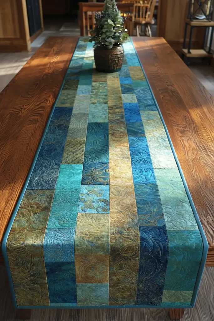 Elegant Jelly Roll Table Runners for Formal Dining Spaces
