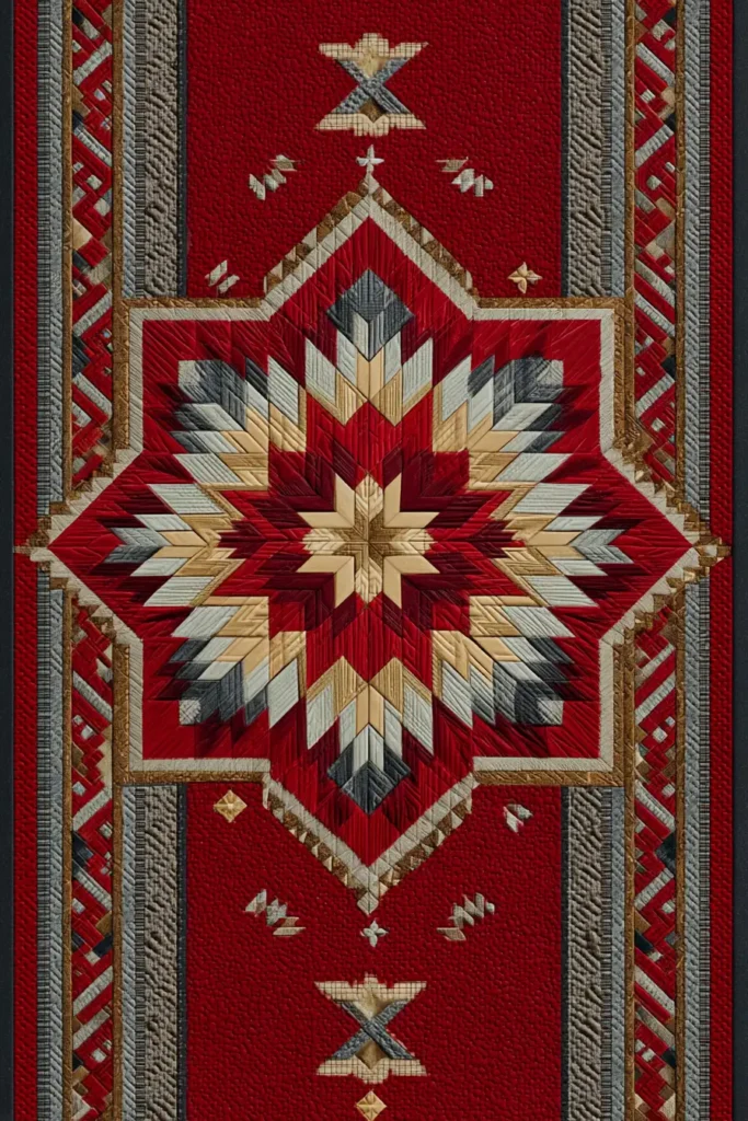 Elegant Lakota Star Table Runners for Dining Room Sophistication