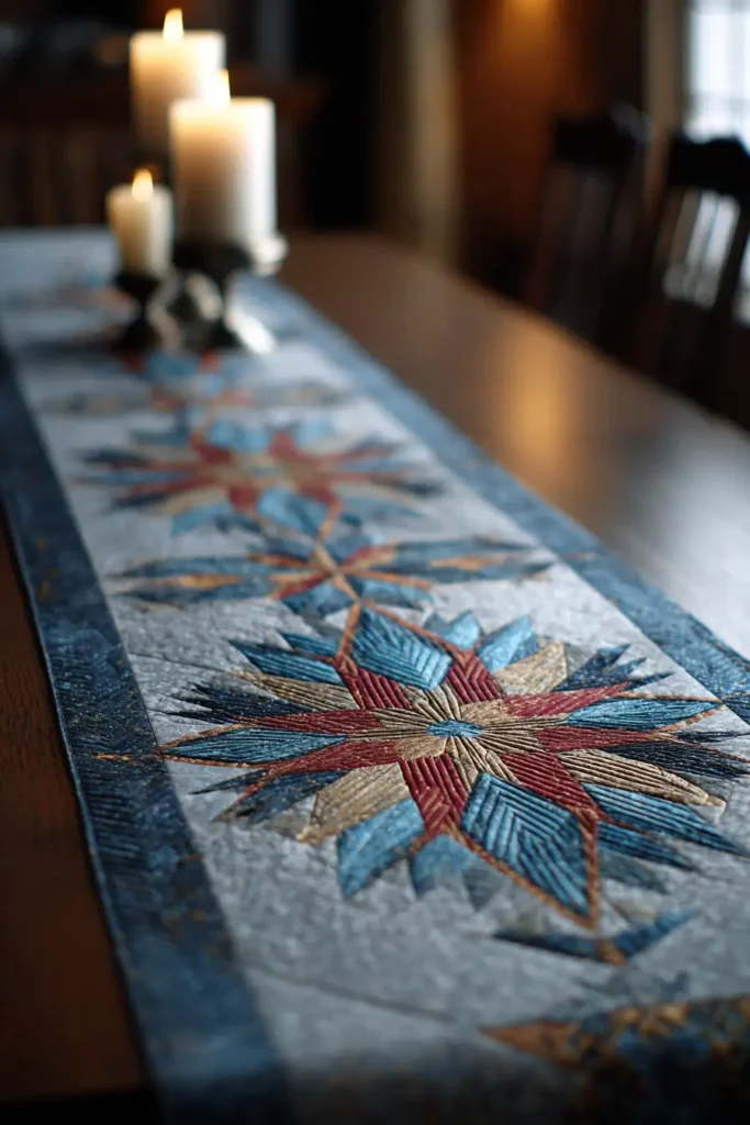 Elegant Lakota Star Table Runners for Dining Room Sophistication