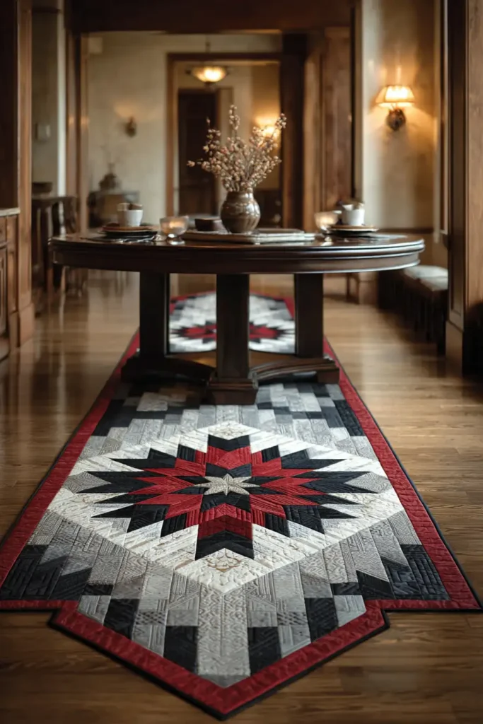 Elegant Lakota Star Table Runners for Dining Room Sophistication