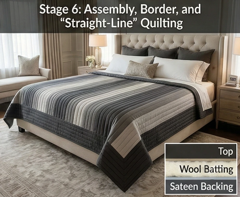 Elegant Log Cabin Bed Covers for a Sophisticated Master Suite