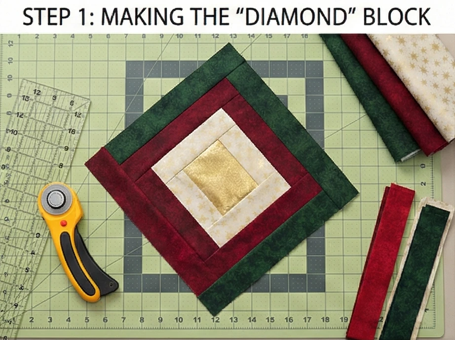 Festive Log Cabin Quilted Christmas Stockings for Holiday Charm