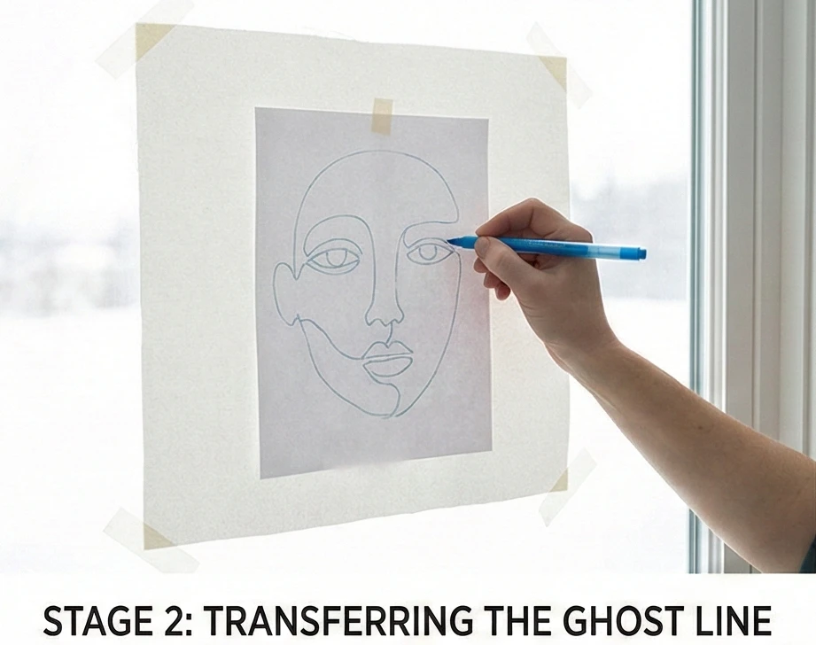 Framed Minimalist Line Art Quilt Designs for Gallery Walls