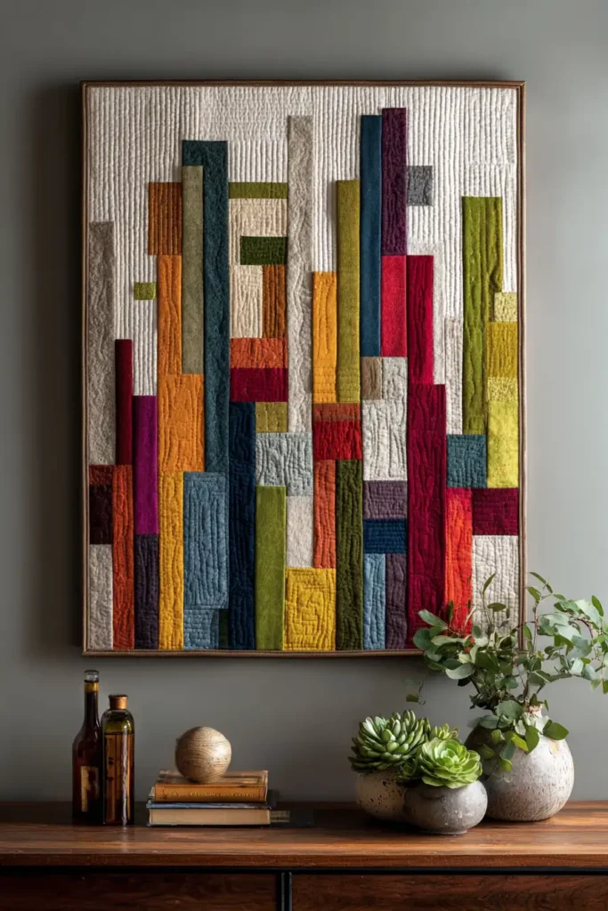 Improv Piecing Quilt Patterns for Unique Wall Hangings