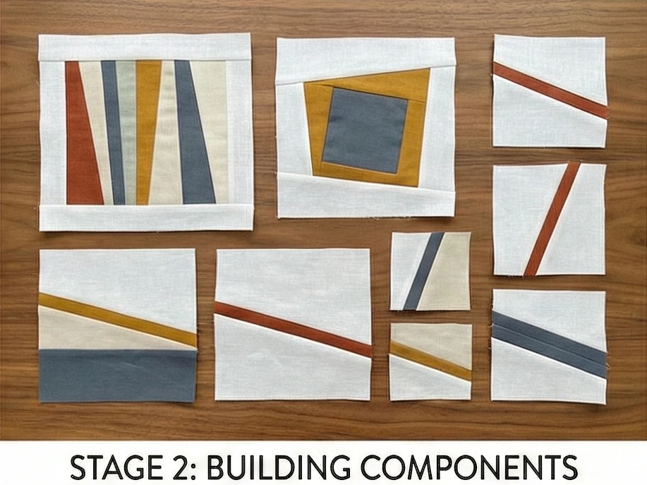 Improv Piecing Quilt Patterns for Unique Wall Hangings