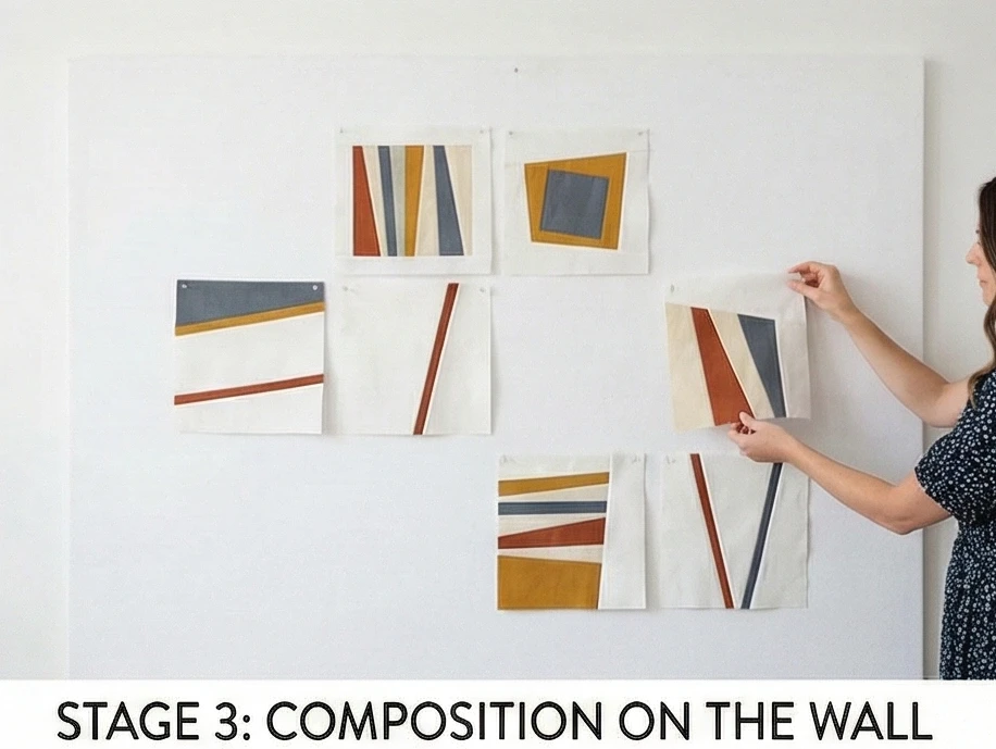 Improv Piecing Quilt Patterns for Unique Wall Hangings