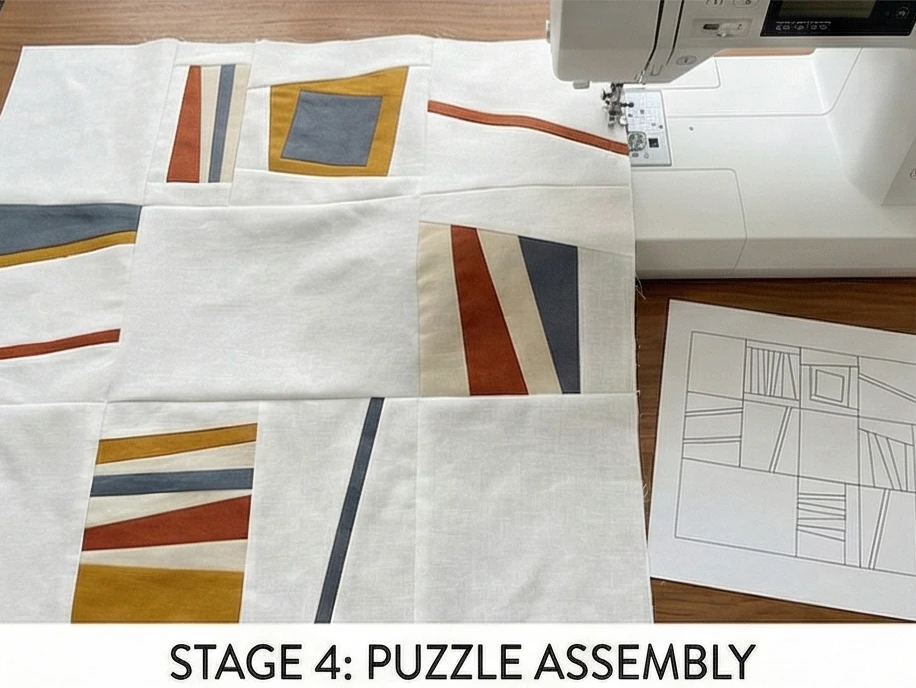 Improv Piecing Quilt Patterns for Unique Wall Hangings