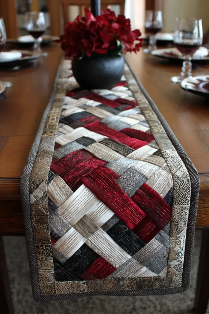 Intricate Braided Jelly Roll Table Toppers for Centerpieces