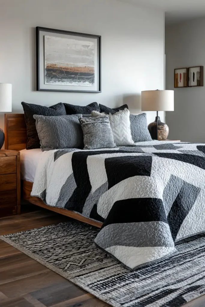 Large-Scale Block Patterns for Bold Statement Bedding