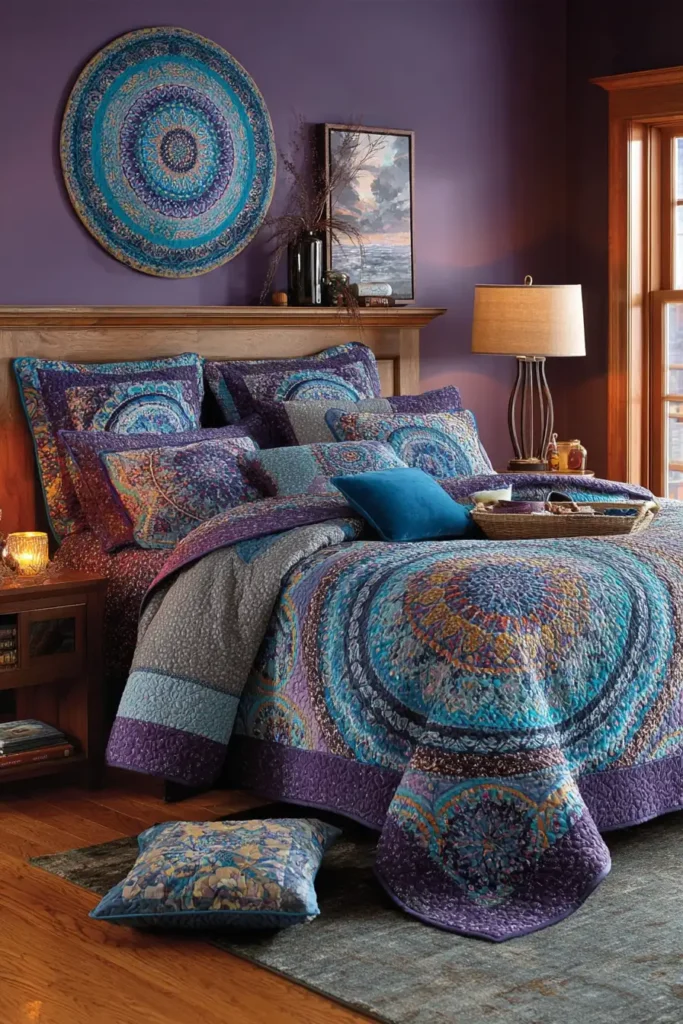 Large Scale Mandala Quilt Patterns for Statement Bedding