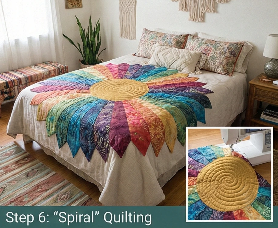 Large Scale Mandala Quilt Patterns for Statement Bedding
