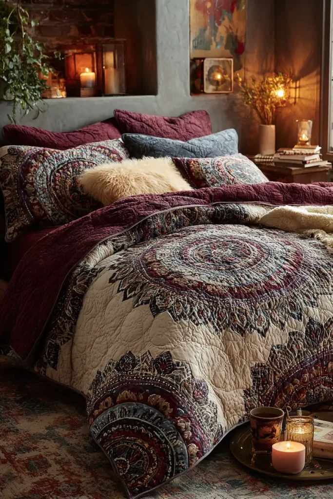 Large Scale Mandala Quilt Patterns for Statement Bedding