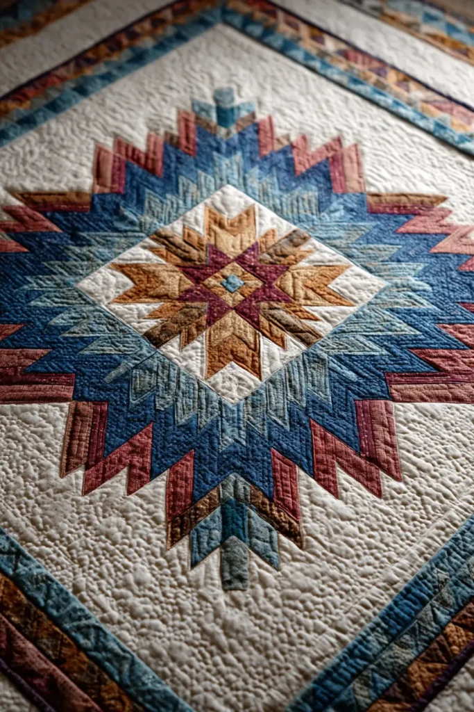 Lightweight Cotton Lakota Star Summer Quilts for Comfortable Layering