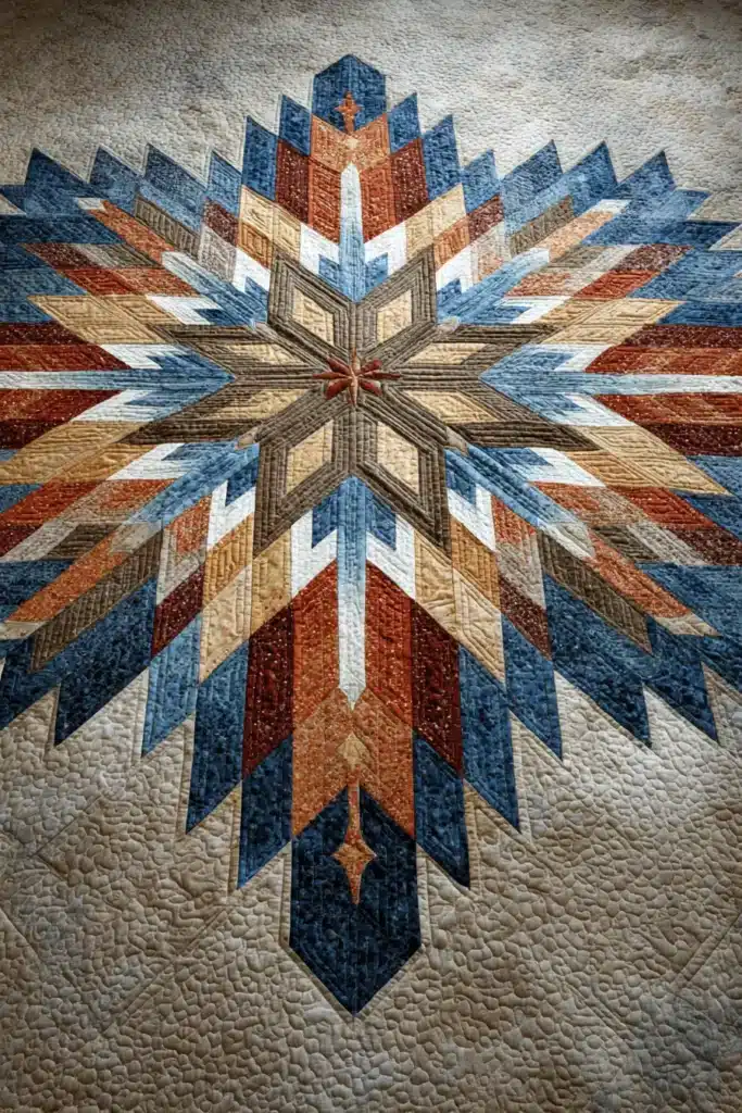 Lightweight Cotton Lakota Star Summer Quilts for Comfortable Layering