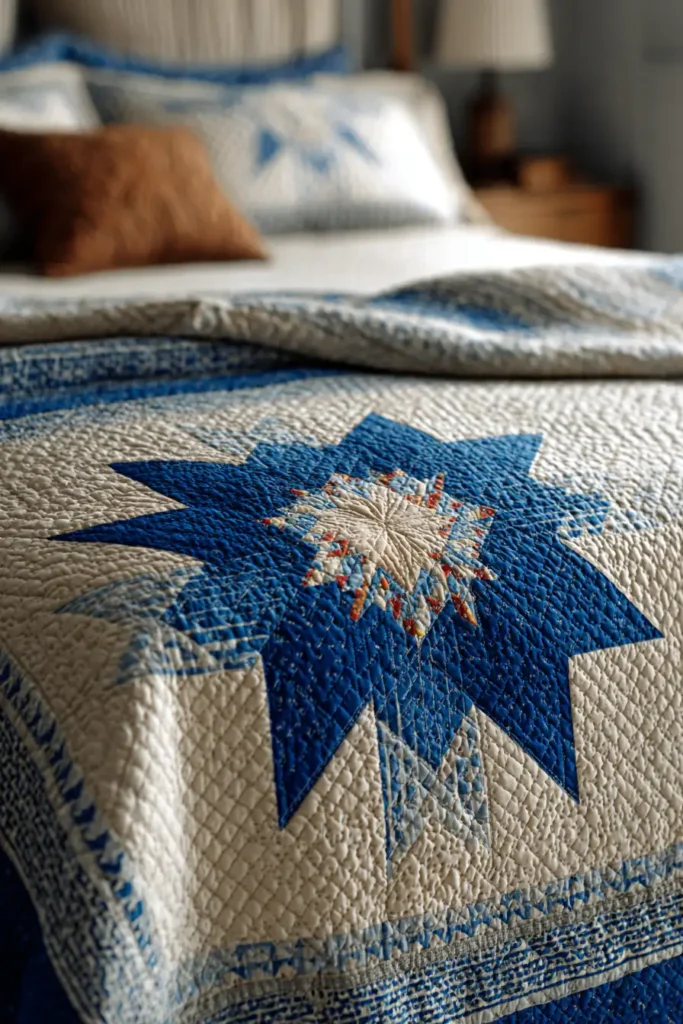 Lightweight Cotton Lakota Star Summer Quilts for Comfortable Layering