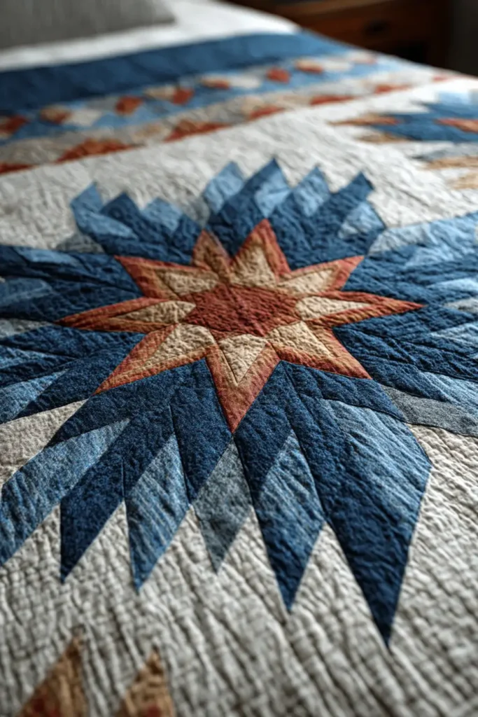 Lightweight Cotton Lakota Star Summer Quilts for Comfortable Layering