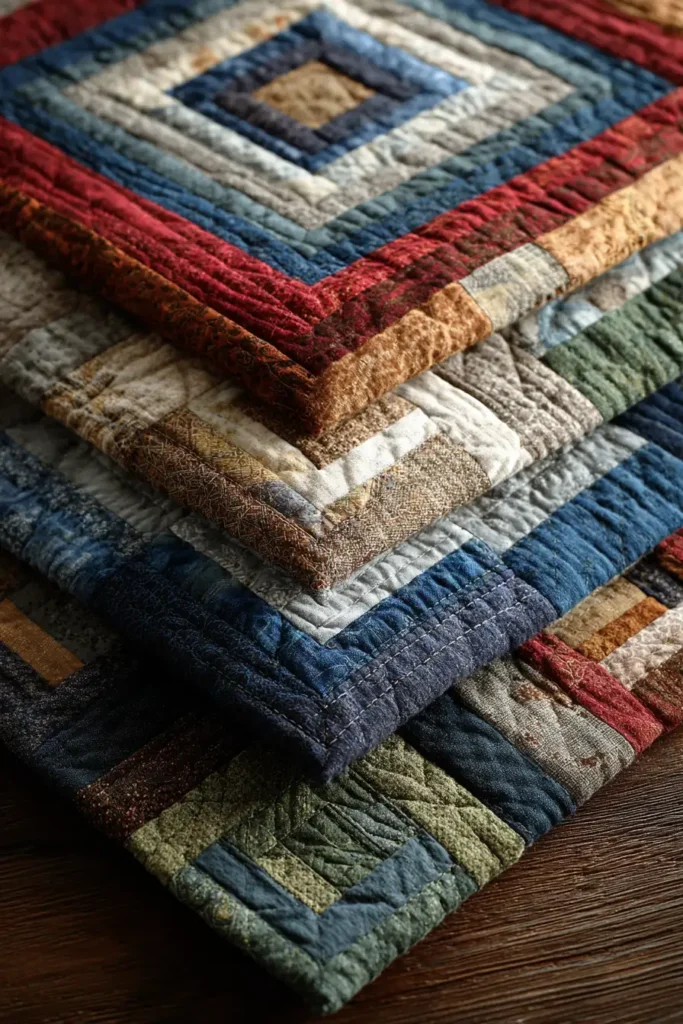 Log Cabin Pattern Tea Cozies and Kitchen Linens for a Cohesive Home