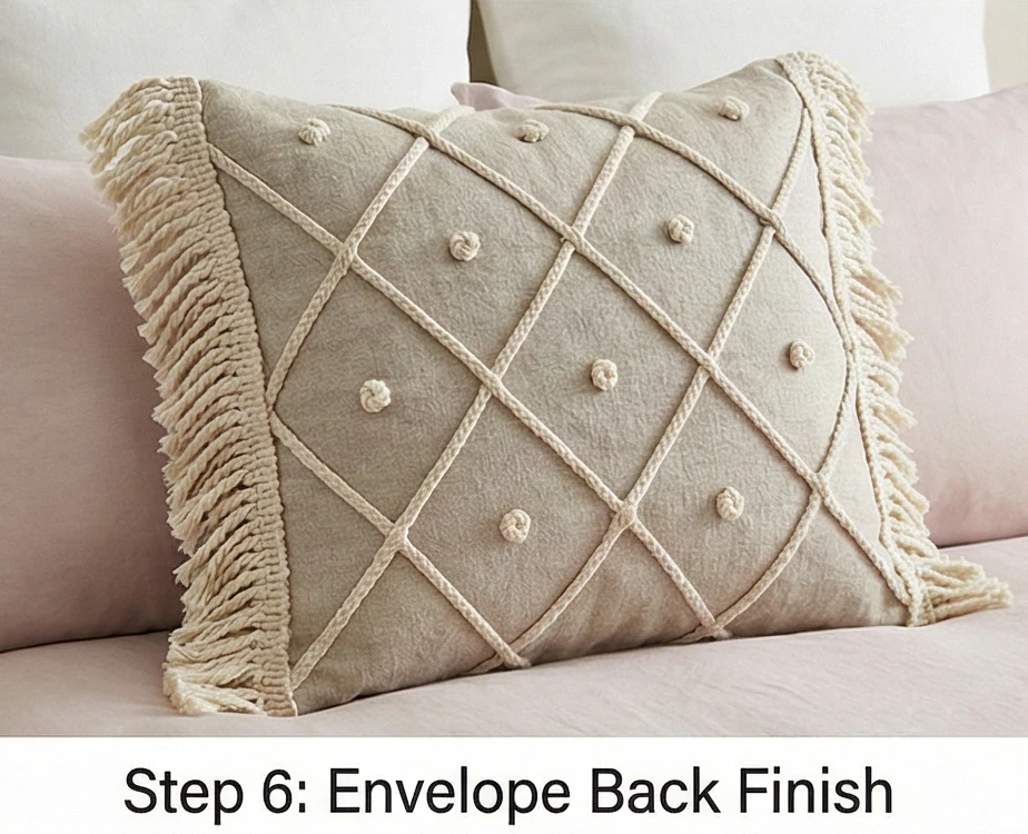 Macramé Inspired Quilted Pillow Shams for Texture