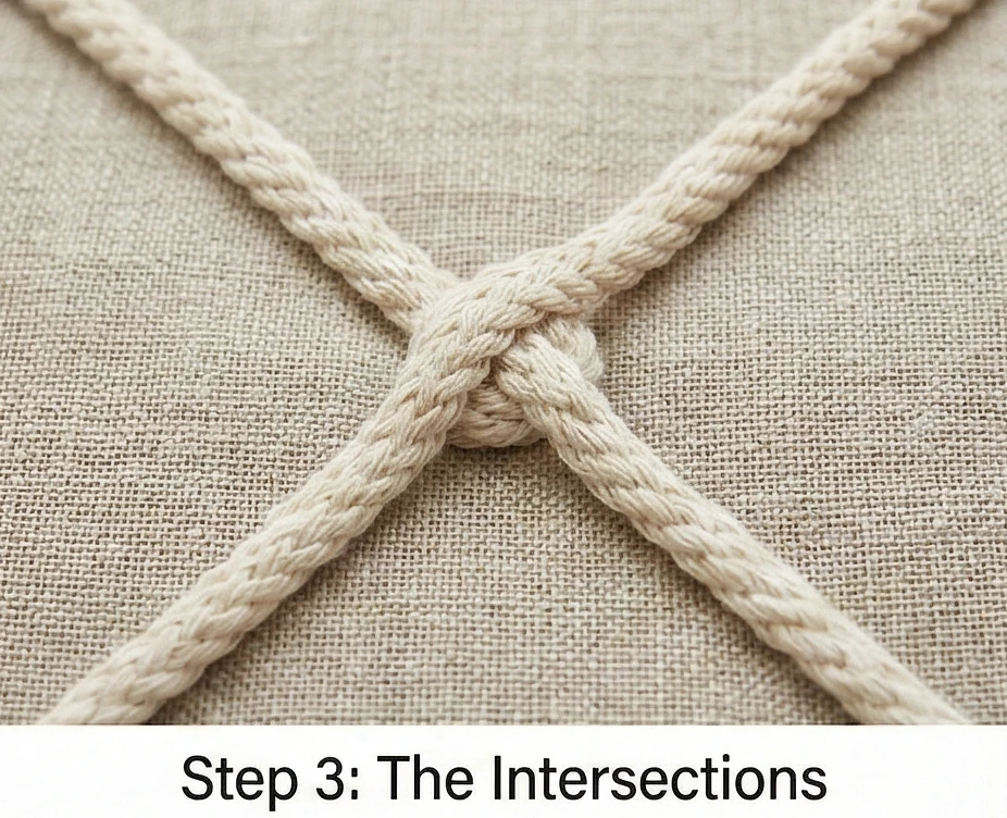 Macramé Inspired Quilted Pillow Shams for Texture