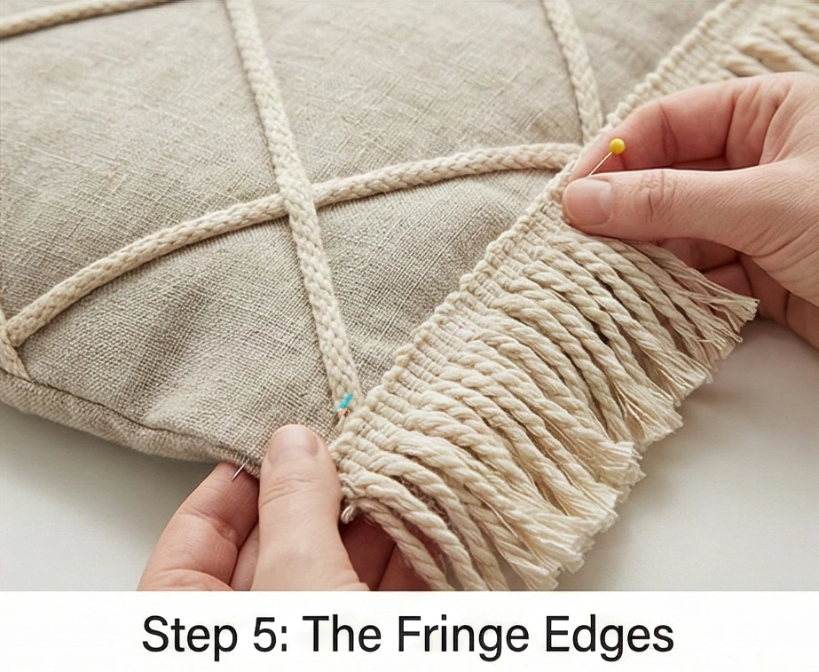 Macramé Inspired Quilted Pillow Shams for Texture