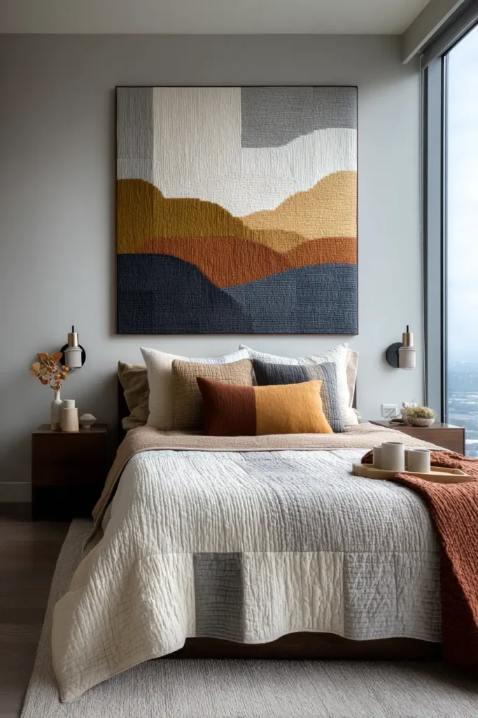 Minimalist Geometric Modern Quilt Patterns for Serene Master Suites