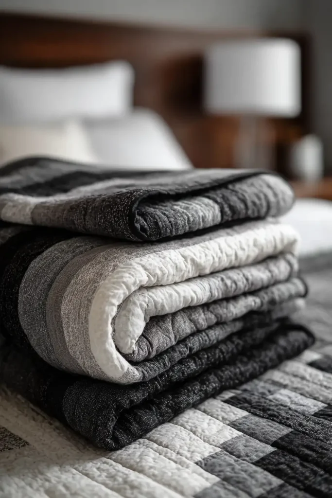 Minimalist Monochrome Jelly Roll Quilts for Serene Sleep Sanctuaries