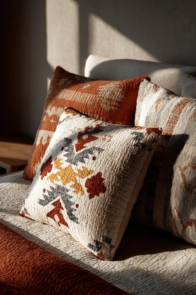 Minimalist Navajo Quilt Designs for Modern Rustic Bedroom Accents