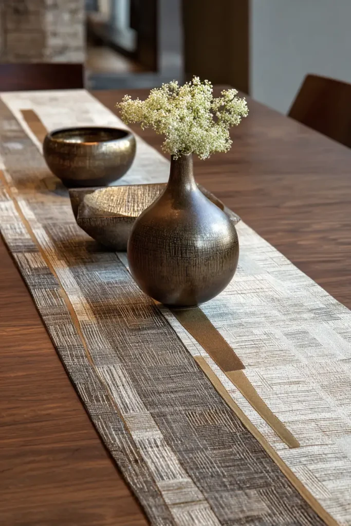 Minimalist Quilted Table Runners for Elegant Dining