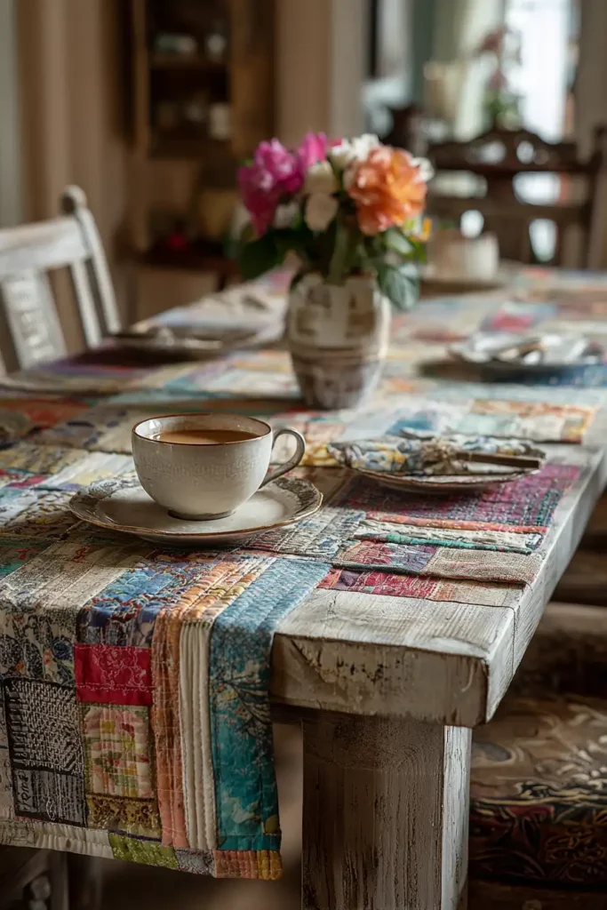 Mixed Media Boho Table Toppers for Artistic Dining