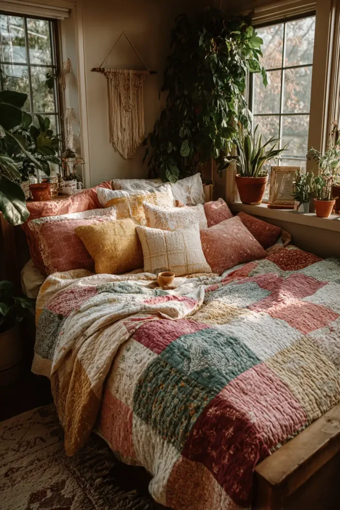 Modern Bohemian Patchwork Quilt Patterns for Dreamy Bedrooms