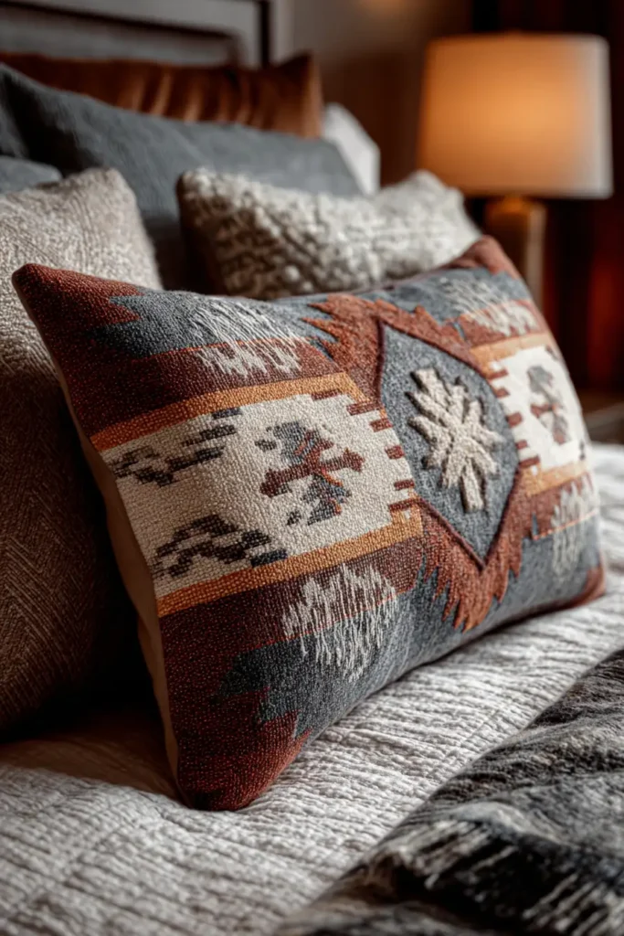 Modern Desert Inspired Navajo Quilt Pillow Covers for Serene Sleep