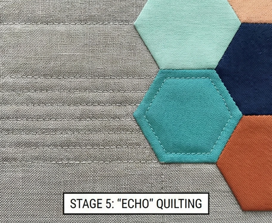 Modern Hexagon Patchwork Placemats for Trendy Tables