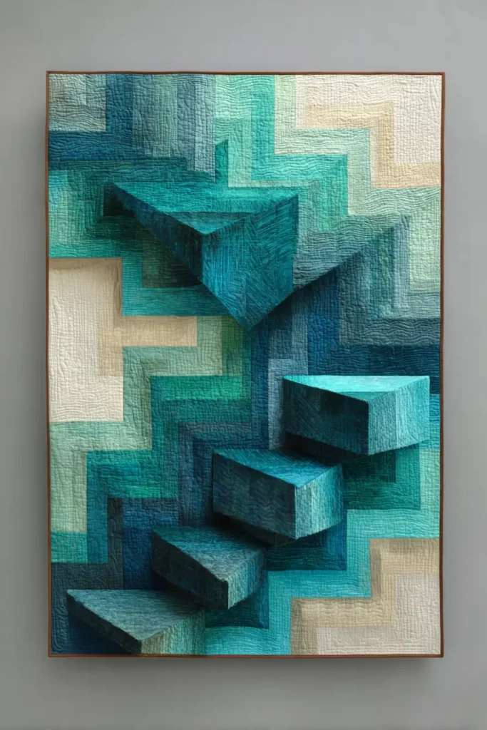 Modern Log Cabin Quilt Ideas for Decorative Wall Decor